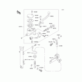 Схема вузла: Передній гальмівний циліндр для Kawasaki EJ650 W650