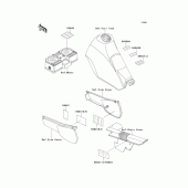 Схема вузла: Інформаційні наклейки для Kawasaki KL250 KLR250