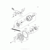 Схема вузла: Заднє колесо & Привідний ланцюг для Kawasaki VN900 Vulcan 900 Classic LT