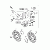 Схема вузла: Переднє гальмо для Kawasaki KLE650 Versys 650