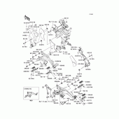 Схема узла: Подножки для Kawasaki EX650 Ninja 650