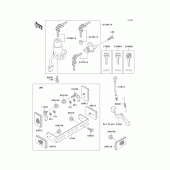 Схема вузла: Ignition switch(1/2) для Kawasaki KL650 KL650 Tengal