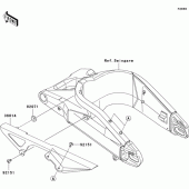 Схема вузла: Chain cover для Kawasaki ZX636 Ninja ZX-6R