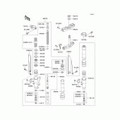 Схема узла: Передняя вилка(1/2) для Kawasaki KX125