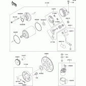 Схема узла: Starter motor для Kawasaki ZX600 ZZ-R600