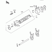 Схема вузла: Перемикання/вилка перемикача для Kawasaki ZX600 Ninja 600R