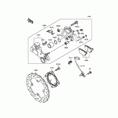 Схема вузла: Заднє гальмо для Kawasaki ZX636 Ninja ZX-6R 30th Anniversary Edition