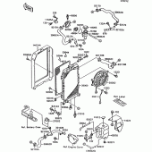Схема вузла: Радіатор (1/2) для Kawasaki VN1500 VN-15