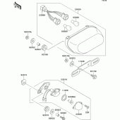 Схема вузла: Taillight(s) для Kawasaki ZX1100 ZZ-R1100
