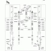 Схема узла: Вилка передней оси для Kawasaki ZX900 Ninja ZX-9R