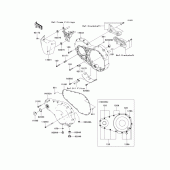 Схема вузла: Left engine cover(s) для Kawasaki VN2000 VN2000 Classic