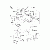 Схема узла: Передний тормозной цилиндр для Kawasaki ZX600 Ninja ZX-6R