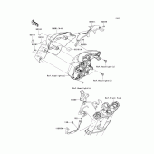 Схема вузла: Облицювальні елементи для Kawasaki ER650 ER-6N ABS