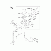 Схема узла: Передний тормозной цилиндр для Kawasaki KLX650 KLX650 Motard