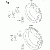 Схема узла: Шины для Kawasaki ZX1100 ZZ-R1100