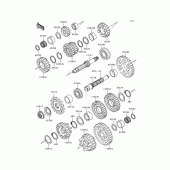 Схема узла: Transmission(-zx600de069247) для Kawasaki ZX600 Ninja ZX-6