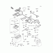 Схема вузла: Електроустаткування для Kawasaki EX500 GPZ500S