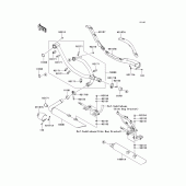 Схема узла: Выхлопная система для Kawasaki VN1700 Vulcan 1700 Voyager