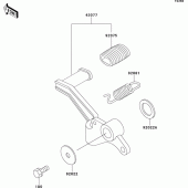 Схема узла: Лапка тормоза для Kawasaki EX250 ZZR250