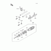 Схема вузла: Gear change drum/shift fork(s) для Kawasaki ZG1200 Voyager XII
