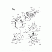 Схема вузла: Нижній обтічник для Kawasaki ZX1400 Ninja ZX-14R ABS SE