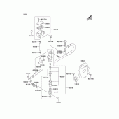 Схема узла: Задний тормозной цилиндр для Kawasaki KLX400 KLX400R