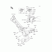 Схема узла: Крепление двигателя для Kawasaki KLX110 KLX110L