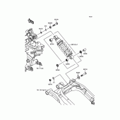 Схема узла: Подвеска/задний амортизатор для Kawasaki ER650 ER-6N ABS
