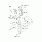 Схема вузла: Задній амортизатор для Kawasaki ZG1400 Concours 14 ABS