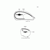 Схема вузла: Наклейка(Чорний)(LFFA) для Kawasaki BJ250