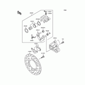 Схема вузла: Заднє гальмо для Kawasaki ZR250 Balius-II