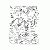 Схема вузла: Радіатор для Kawasaki ZX400 ZZR400