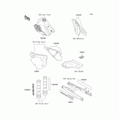 Схема вузла: Інформаційні наклейки (kx100-b2) для Kawasaki KX100