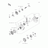 Схема узла: Коленвал для Kawasaki KX450 KX450F