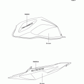 Схема вузла: Decals(green)(a3h) для Kawasaki ZR1000 Z1000