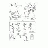 Схема вузла: Ignition switch/locks/reflectors для Kawasaki ZG1200 Voyager XII