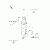 Схема узла: Амортизатор задний для Kawasaki ZX1100 Ninja ZX-11