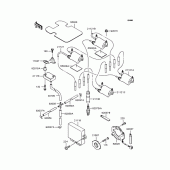 Схема узла: Катушка зажигания для Kawasaki ZR1100 Zephyr 1100RS