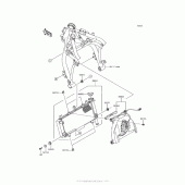 Схема узла: Радиатор для Kawasaki EX650 Ninja 650