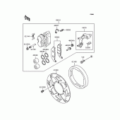 Схема вузла: Переднє гальмо для Kawasaki KLX250 KLX250ES