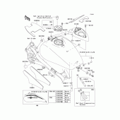 Схема узла: Топливный бак(1/3)(vn1500-p1) для Kawasaki VN1500 Vulcan 1500 Mean Streak