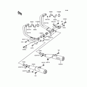 Схема вузла: Вихлопна система для Kawasaki ZX900 GPZ900R