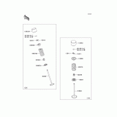 Схема вузла: Клапан(и)(1/2) для Kawasaki ZX600 Ninja ZX-6R