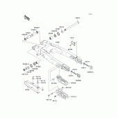 Схема вузла: Задній важіль (Маятник) для Kawasaki KX125