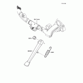 Схема узла: Подставка для Kawasaki VN1500 Vulcan 88