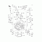 Схема вузла: Головка циліндра для Kawasaki KL650 KLR650