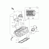 Схема вузла: Головка циліндра для Kawasaki EX650 Ninja 650