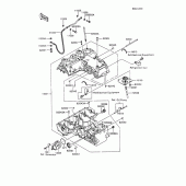 Схема вузла: Картер двигуна для Kawasaki ZX600 GPX600R