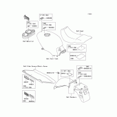 Схема узла: Информационные наклейки для Kawasaki EX500 Ninja 500R