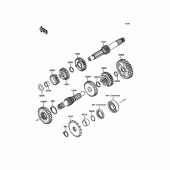 Схема вузла: Трансмісія для Kawasaki KLX110 KLX110L